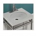 Moorefield 24-Inch Sink Console Vanity with Brushed Nickel Frame and Composite Marble Top